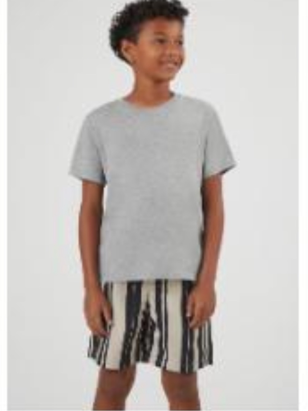 Boy’s  Beige and Black Striped Swim Shorts